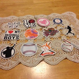 Baseball cellphone stickers, two for baseball Mom